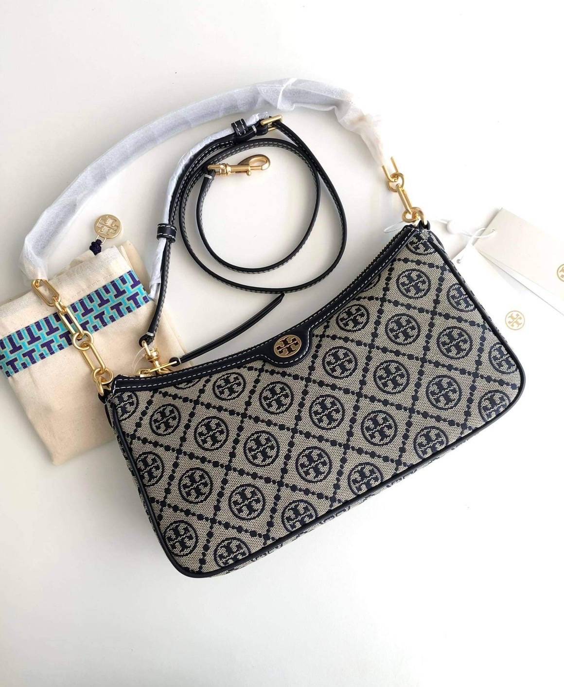 TORY BURCH T MONOGRAM STUDIO BAG