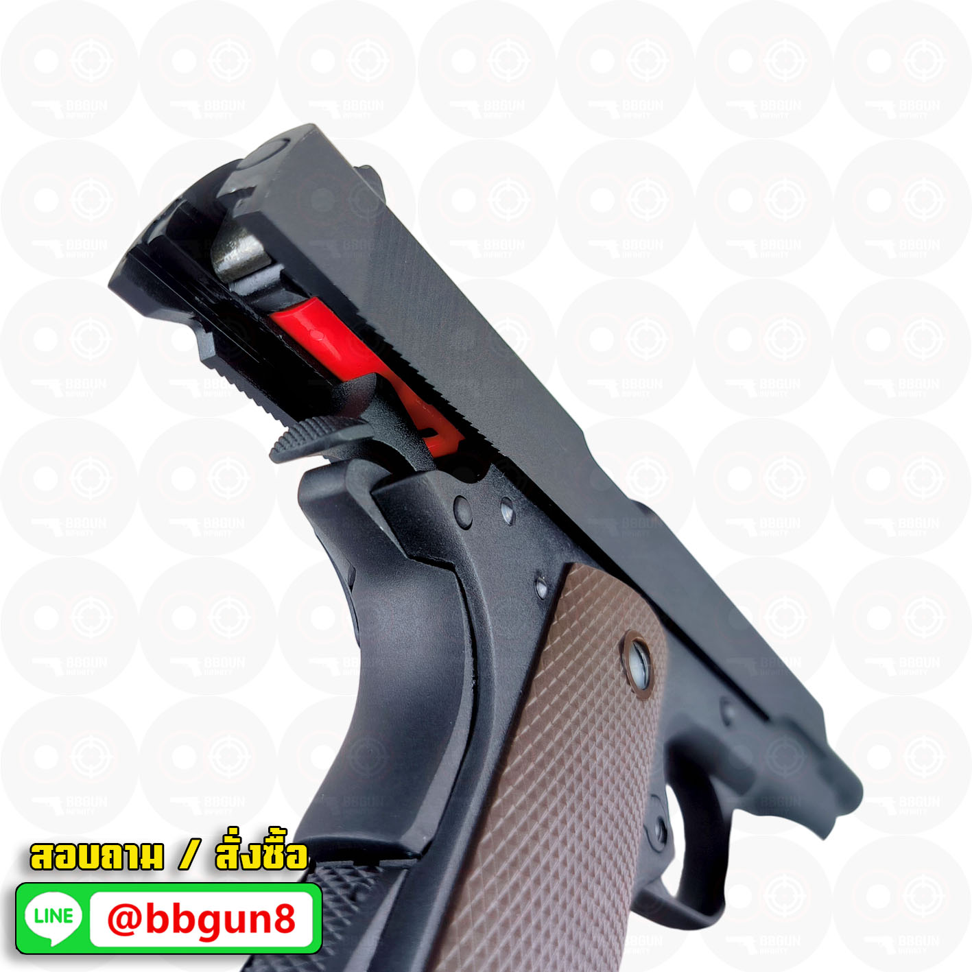 บีบีกันอัดแก๊ส KJ Works - Colt M1911 A1 (ได้ 2 แม็กกาซีน GAS/CO2) BB GUN