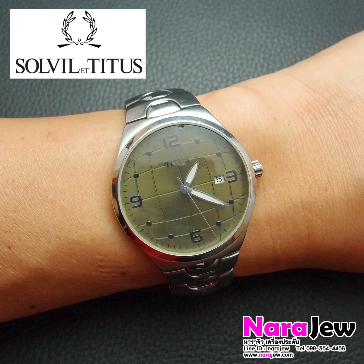 นาฬิกา TITUS หน้าปัดสีเขียว ของหลุดจำนำ