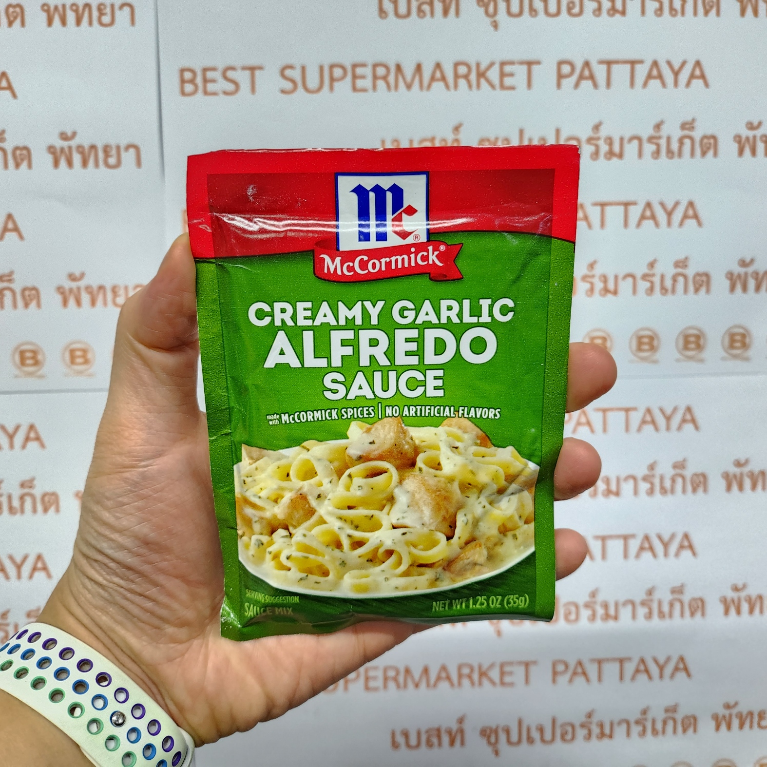 แม็คคอร์มิค ซอสผงสำหรับทำซอสอัลเฟรโด้ 35 กรัม McCormick Creamy Garlic Alfredo Sauce Mix 35 g.