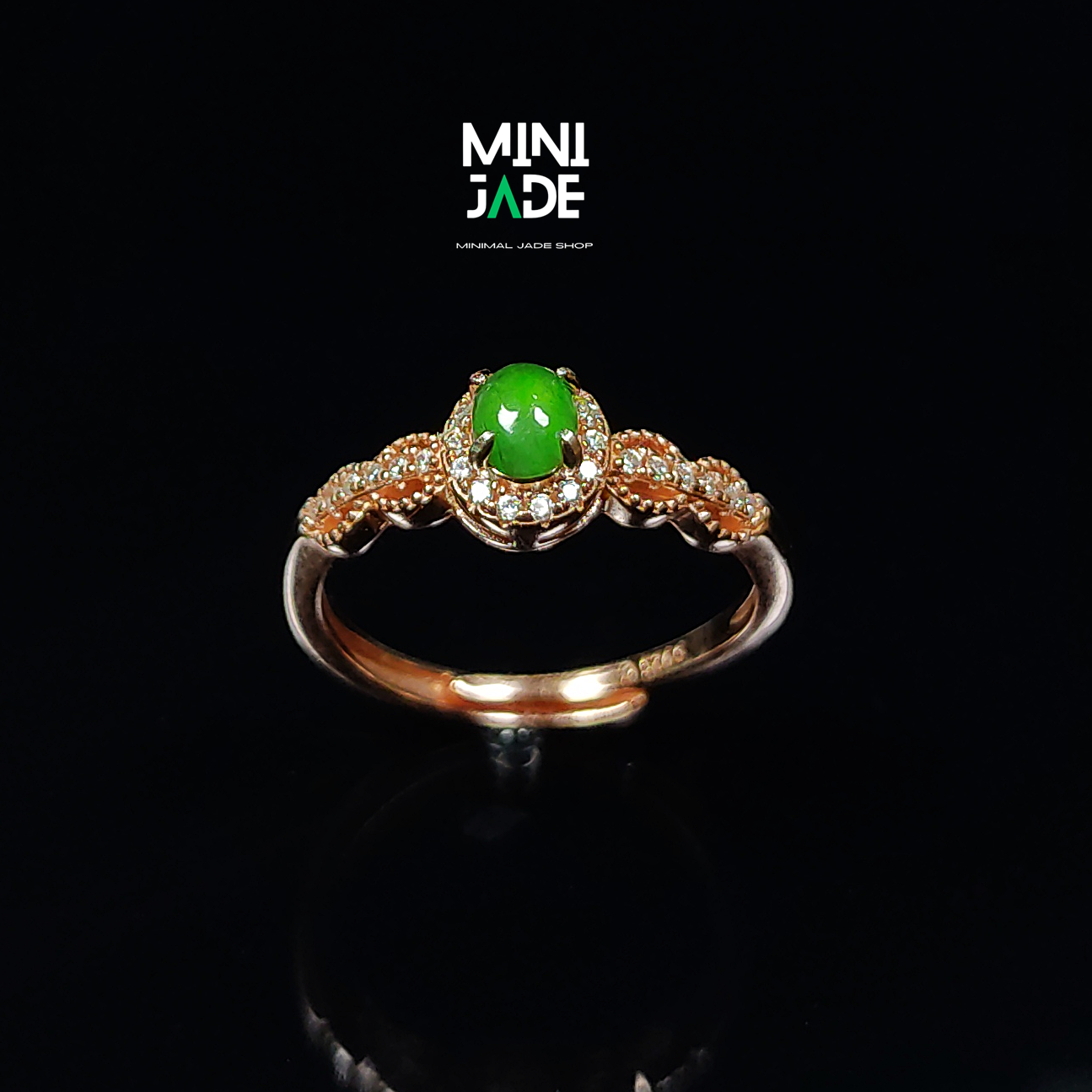 แหวนหยกjadeite เนื้อแก้วใส