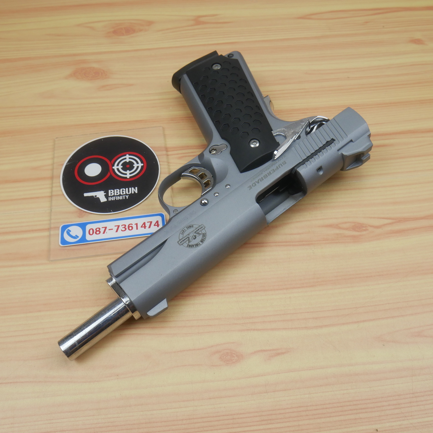 แบลงค์กัน KUZEY M1911 Wilson Combat สีสโมค ลำกล้อง 5 นิ้ว blank gun ด้าม SX