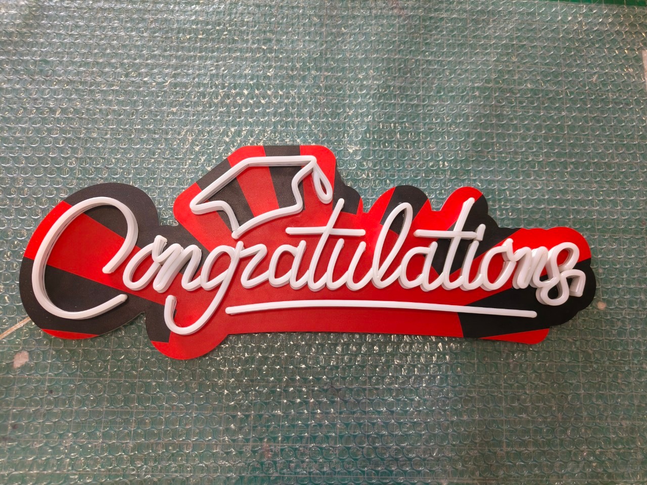 ไฟดัดนีออนเฟล็ก congratulations 21x33 cm