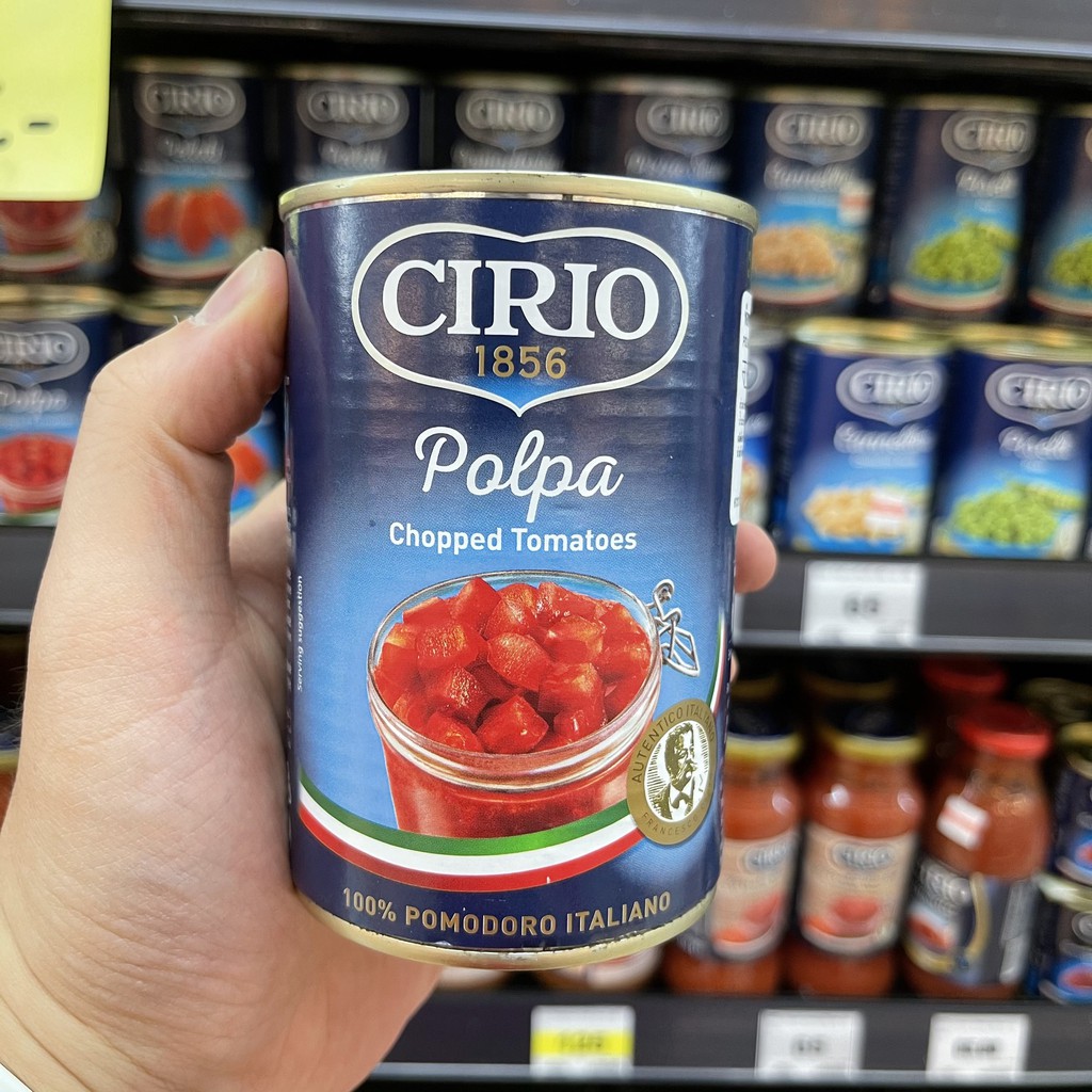 ซีรีโอ มะเขือเทศสับ ในน้ำมะเขือเทศ 400 กรัม Cirio Chopped Tomatoes 400 g.