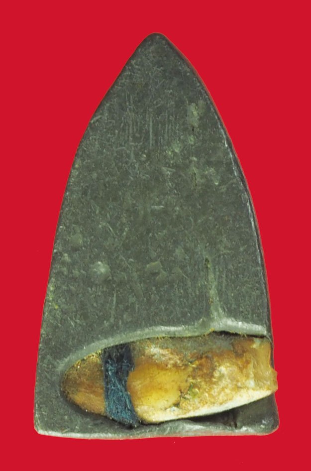 *39356 พระพิมพ์สมาธิ ฐานสูง หลังฝั่งเขี้ยวหมาป่า หลวงพ่อดำ วัดกุฏี ปราจีนบุรี เนื้่อชินตะกั่ว 8