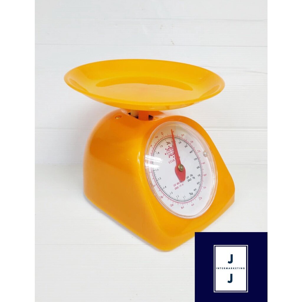 ตาชั่งสปริง (ราคารวมแวท) เครื่องชั่งอาหาร 0.5,1, 2 กิโลกรัม ตาชั่ง สีส้ม - น้ำหนักเบา เคลื่อนย้ายง่าย พกพาสะดวก