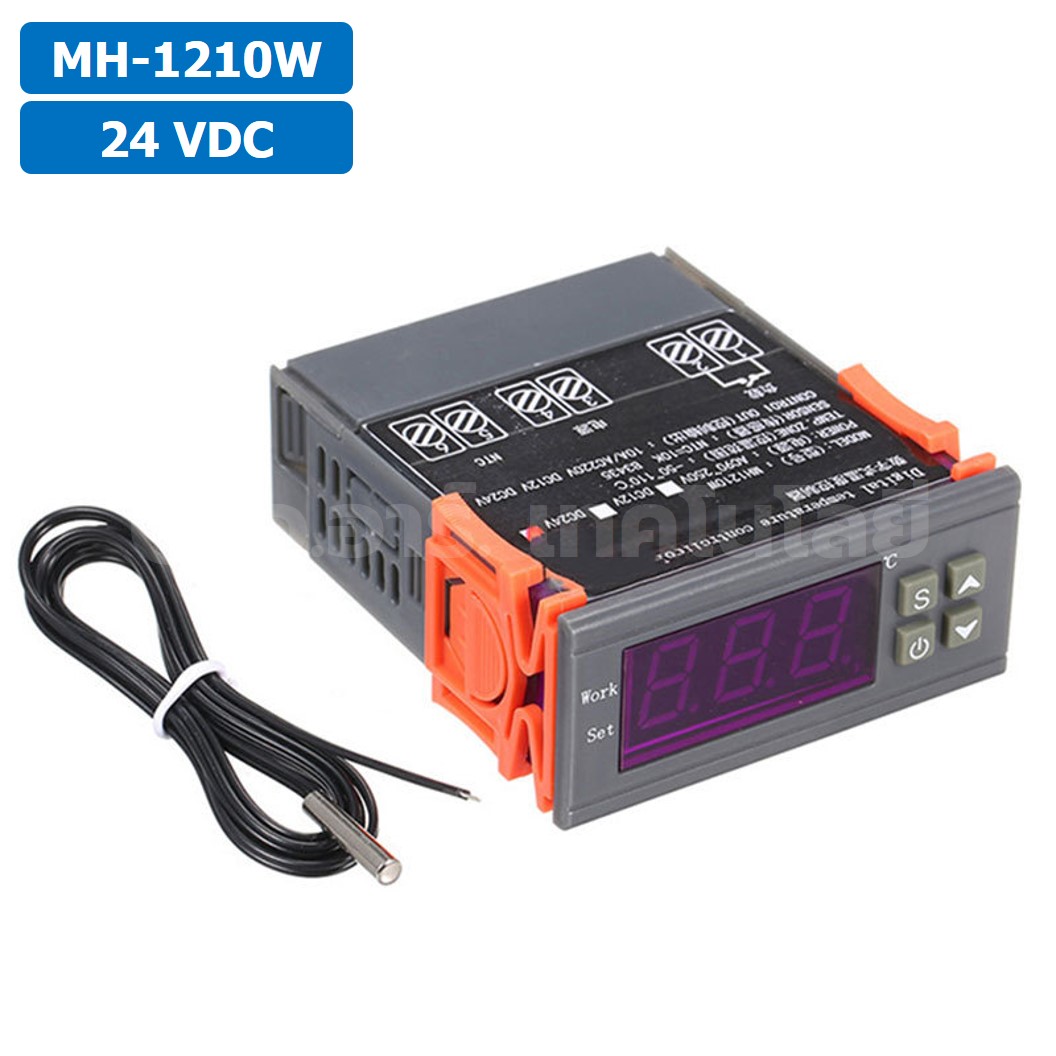 MH1210W 24VDC เครื่องควบคุมอุณหภูมิ Digital Temperature Controller Heating/Cooling Control Thermostat Regulator MH-1210W