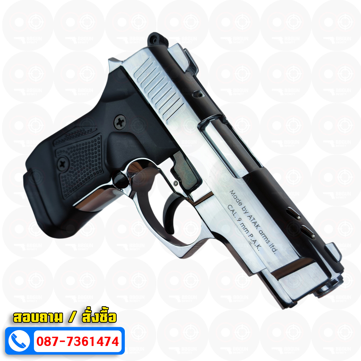 แบลงค์กัน EU Zoraki 2914-T Parlakkrom เงินเงา BLANKGUN