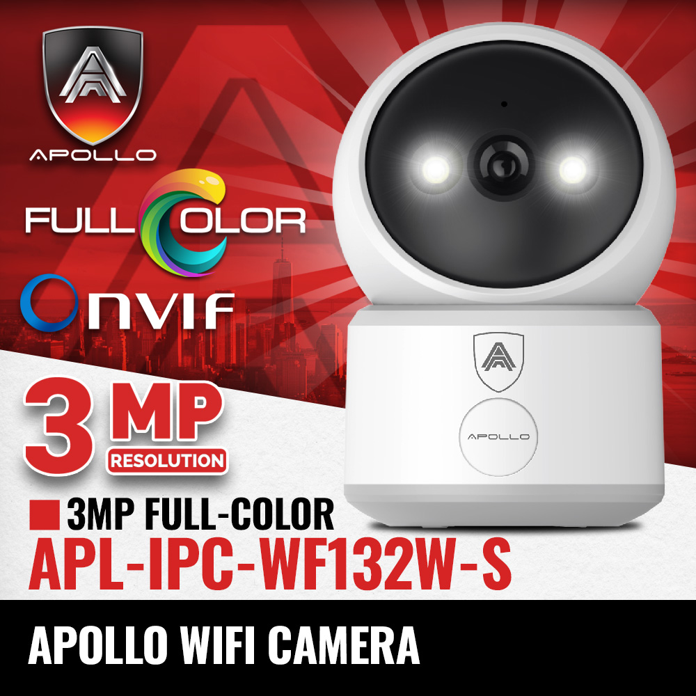 กล้อง Wi-Fi ใร้สาย Apollo APL-IPC-WF132W-S 3MP