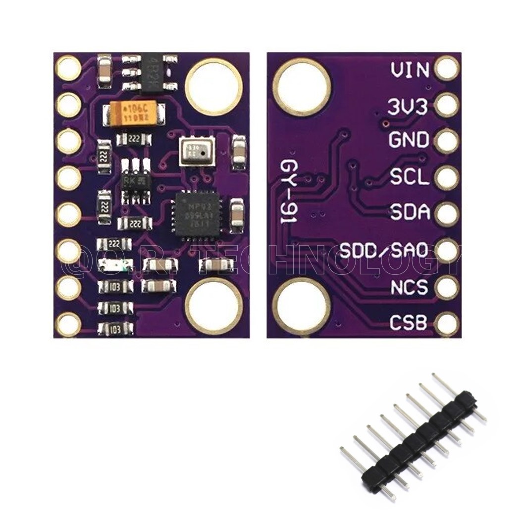 (1ชิ้น) AH258 โมดูล วัดความเร่ง ไจโร GY-91 MPU9250 + BMP280 10DOF Acceleration Gyro 9-Axis Sensor Module