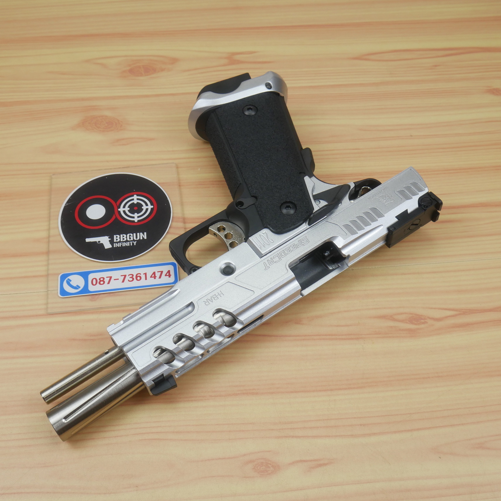 บีบีกันอัดแก๊ส Army Armament R616-1 LimCat SpeedCat 5.1 Silver BB GUN