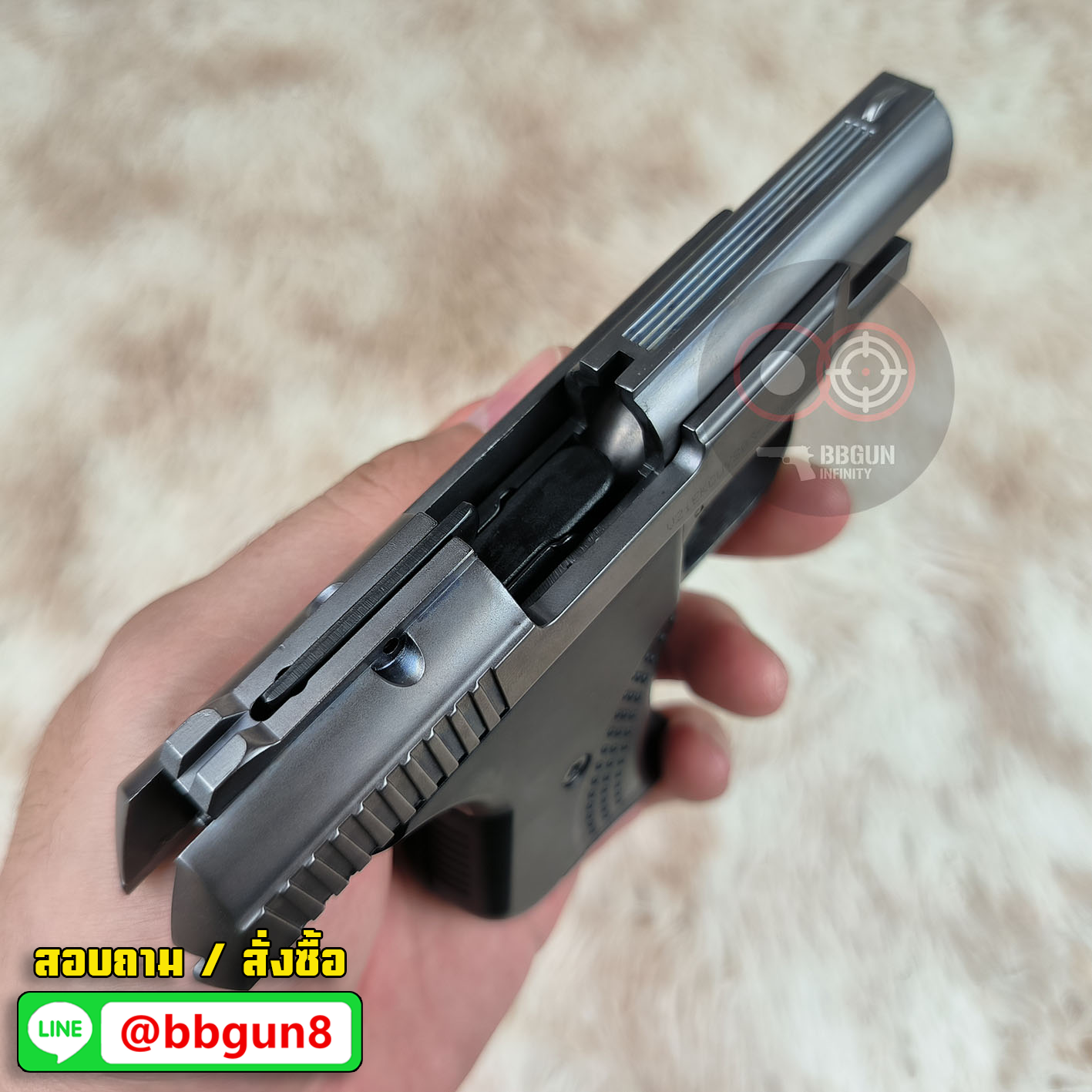 ปืนแบลงค์กัน EKOL VOLGA สีฟูม (Fume) 9mm P.A.K ขนาดเล็ก blank gun (แถมกล่องใส่ปืน)