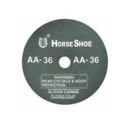 กระดาษทรายกลม (เกือกม้า) HORSE SHOE ขนาด 4 นิ้ว × 5/8" (ราคารวมแวท) กระดาษทรายแปะ กระดาษทราย