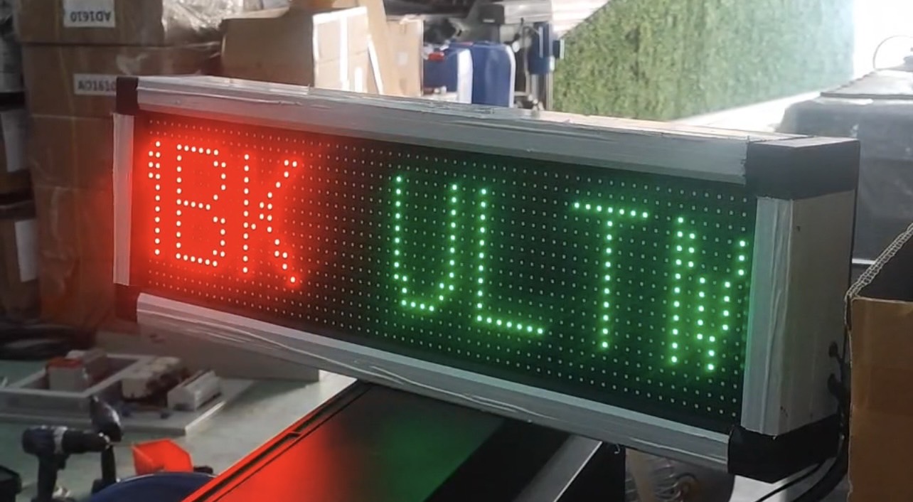 ป้ายไฟวิ่งled สีอักษร Colorful color ขนาด 25 x 73 cm