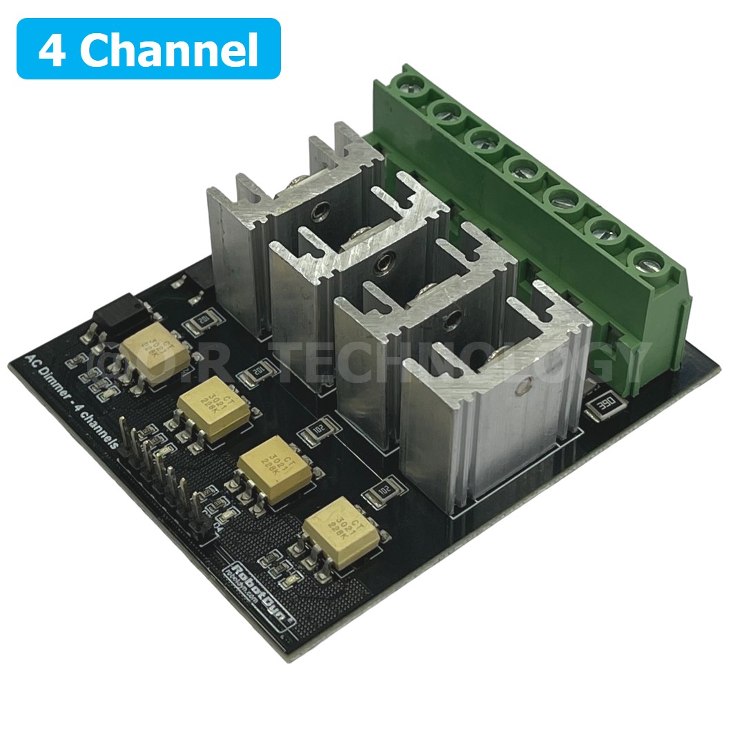 (1ชิ้น) AA635 โมดูลหรี่ไฟ 4 ช่อง AC Dimmer Module PWM control 4 Channel 220VAC 10A โมดูลขับมอเตอร์ สำหรับ Arduino
