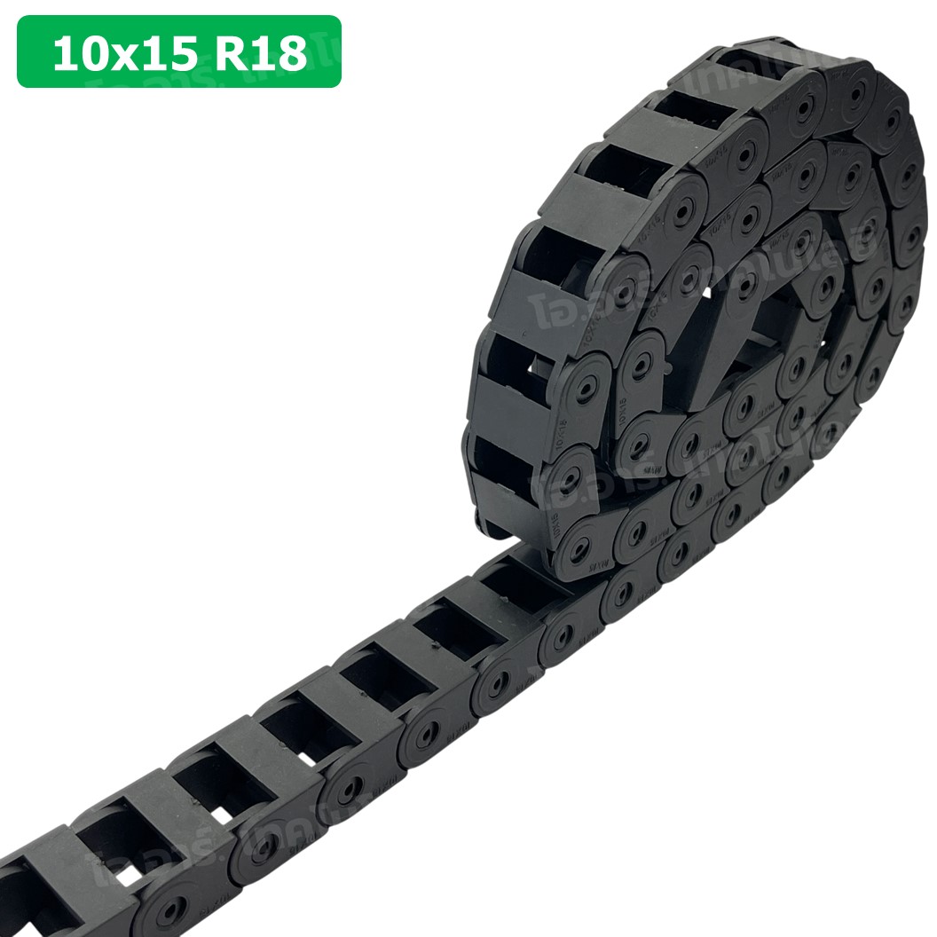 DC-10x15 R18 รางกระดูกงู รางสายไฟ 10x15x1000mm Drag chain engraving machine รางกระดูกงูร้อยสายไฟ Cable Dragchain รางร้อยสายไฟ