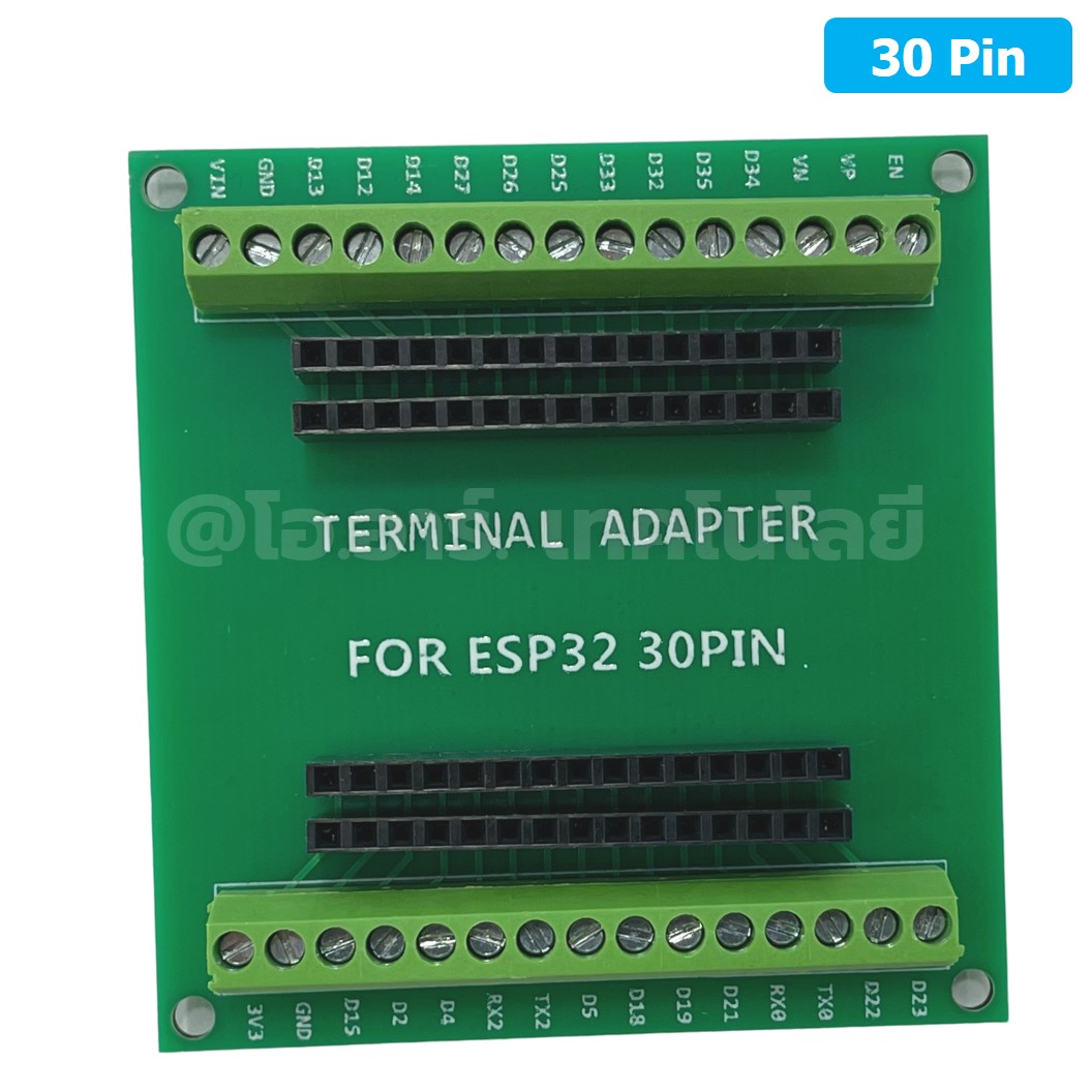 CB005 บอร์ดขยายขา ฐานรองบอร์ด ESP32 30ขา Expansion board ESP-32 30Pin Terminal board บอร์ดเสริม