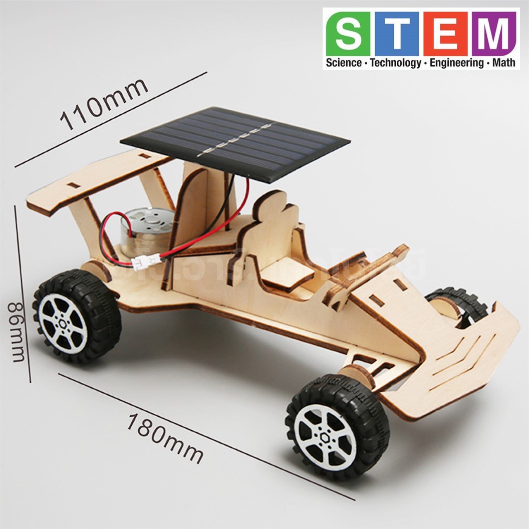T-M204 ชุดประกอบไม้ รถแข่ง พลังงานแสงอาทิตย์ Solar Racing Wooden Kit STEM Education ของเล่นเสริมทักษะ เสริมพัฒนาการ