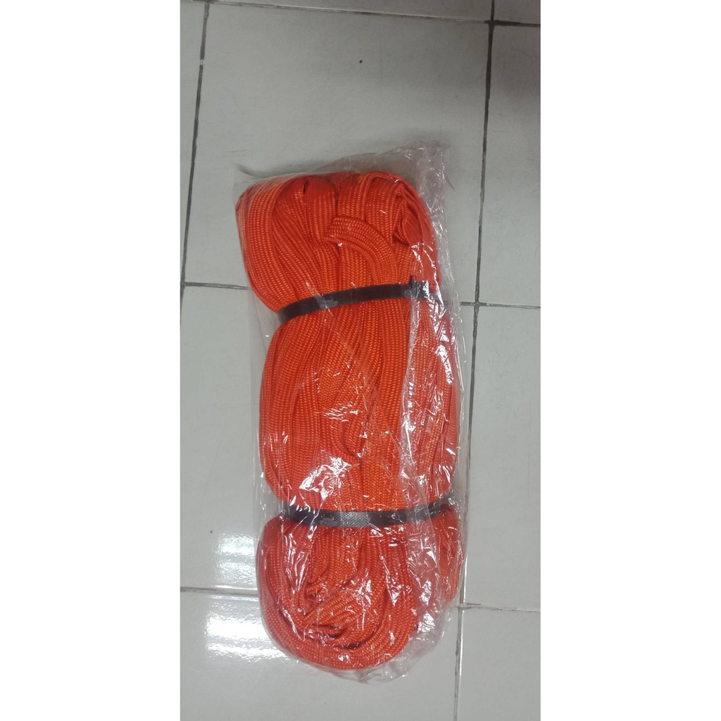 เชือกผ้าแบน เชือกถักแบน 3/4" (6 หุน) ยาวประมาณ 100 ม. เชือกมัดของ(ราคารวมแวท) รัดของ เชือกไนล่อนแบน เชือกแบน เช