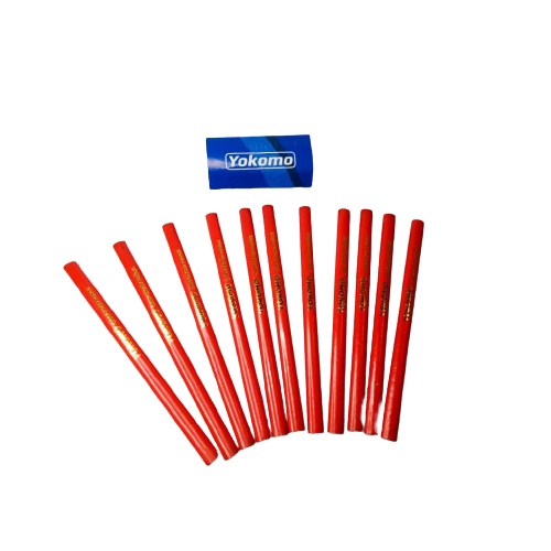 ดินสอช่างไม้ จีนYOKOMO (ราคารวมแวท)ดินสอเขียนไม้ ปากแบน หัวแบน (กล่องละ 72 แท่ง) ของแท้100%