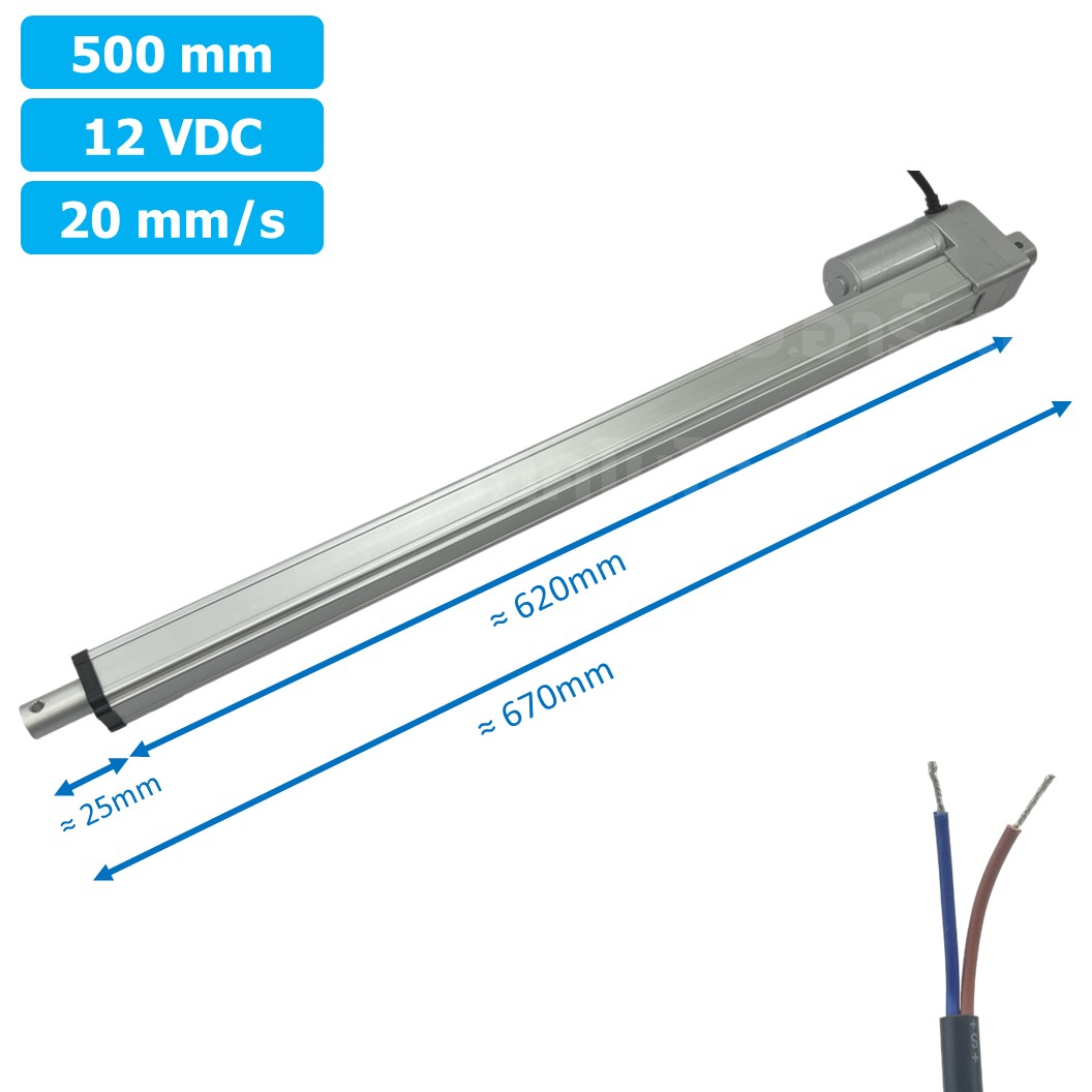 CLB 12VDC มอเตอร์ก้านชัก มอเตอร์แกนชัก ระยะชัก 50-500mm 20mm/s 700N Electric Linear Actuator Low Noise เสียงรบกวนน้อย พัตเตอร์ไฟฟ้า Putter