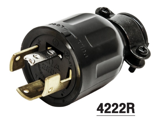 4222N AMERICAN DENKI ปลั๊กตัวผู้ขาล็อก 3P(3P,4W GND) 20A 250V