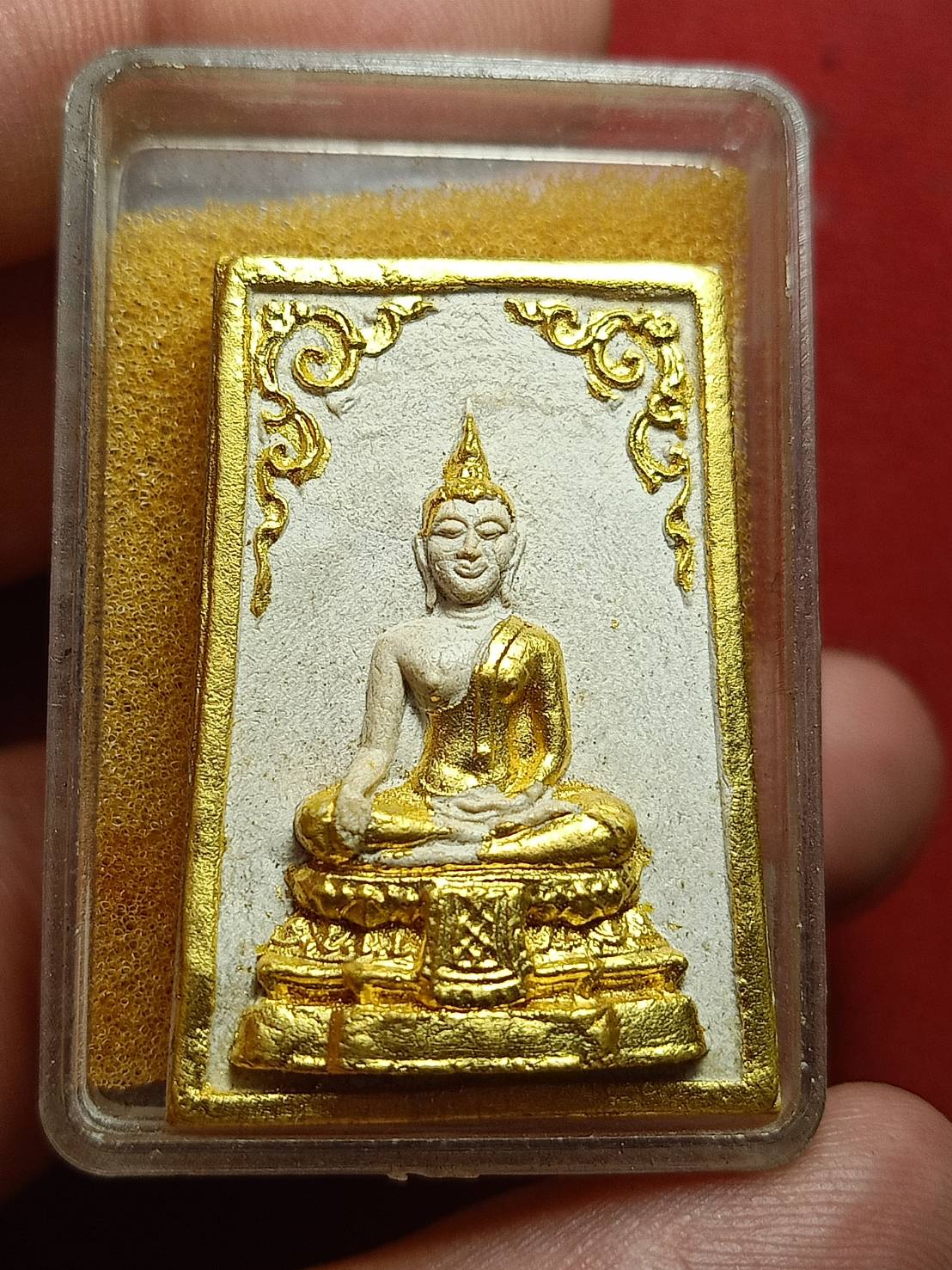 พระสมเด็จ วัดสว่างอารมณ์ วัดแคแถว รุ่นสร้างโบสถ์ จ.นครปฐม ปี 2507 พร้อมกล่อง (SKU-10806)