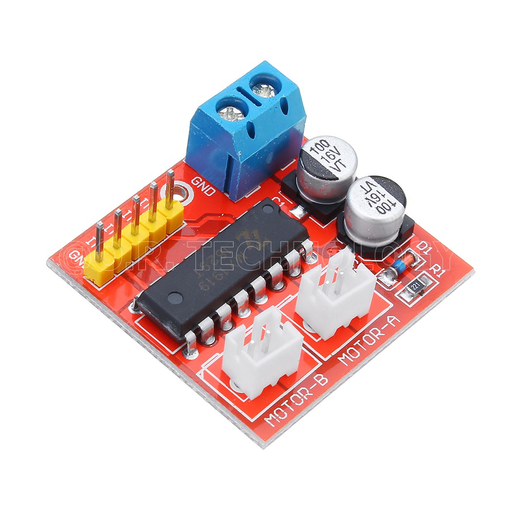 (1ชิ้น) AA473 โมดูลขับมอเตอร์ สเต็ปเปอร์มอเตอร์ บอร์ดไดรเวอร์ 2.5A Dual Bridge Brushed DC Motor Drive Controller Board Module