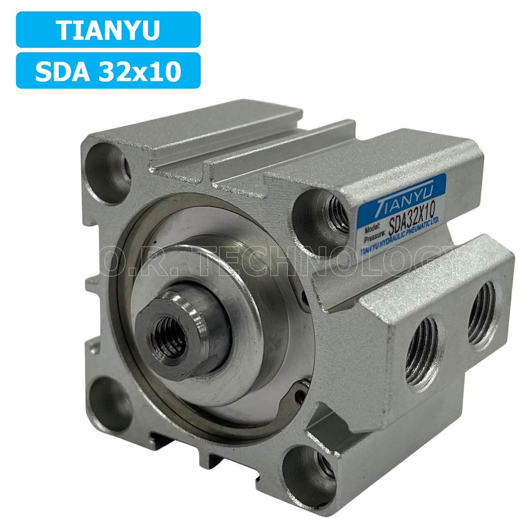 (1ชิ้น) SDA 32x10 กระบอกลมคอมแพค กระบอกลม รุ่นคอมแพค Compact Air Cylinder SDA Series แบบคอมแพค