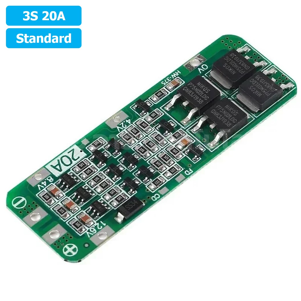 CM631 3S 20A Standard โมดูลชาร์จแบตเตอรี่ BMS 3-Series 20A 18650 Lithium Battery Protection Module แบตลิเธียม