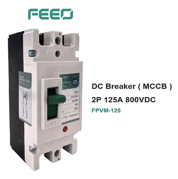 FPVM-125 DC Breaker 2P 125A 800VDC (MCCB) "FEEO"