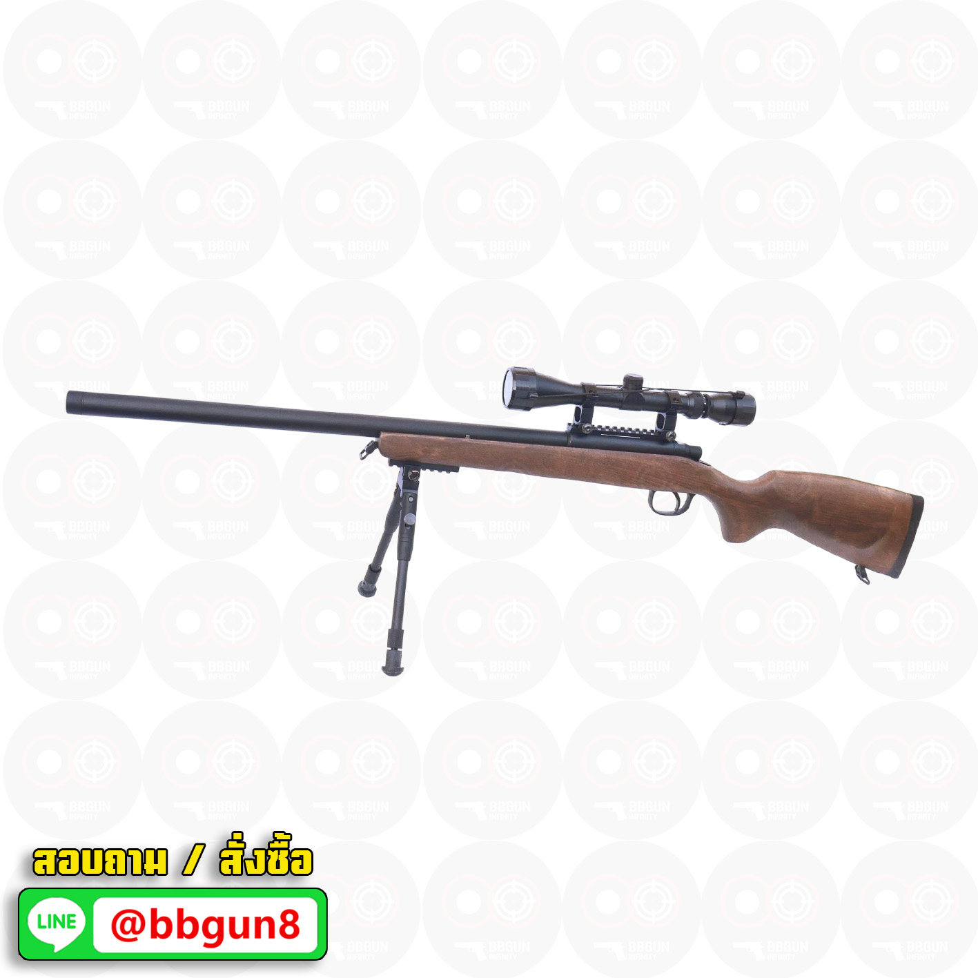 บีบีกันสไนเปอร์ไรเฟิล Double Bell 202 VSR-10 พันท้ายไม้แท้ Air Cocking - Real Wood BB GUN Sniper Rifle