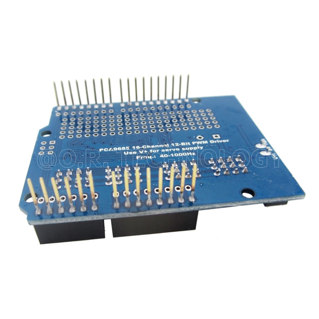 (1ชิ้น) AA174 โมดูลขับ Servo 16 ช่อง 12 bit แบบ PWM Servo ติดต่อแบบอินเตอร์เฟส I2C ใช้ IC Driver เบอร์ PCA9685 ในการควบคุม Servo Driver Module Shield 16 Channel 12-bit PWM I2C interface PCA9685