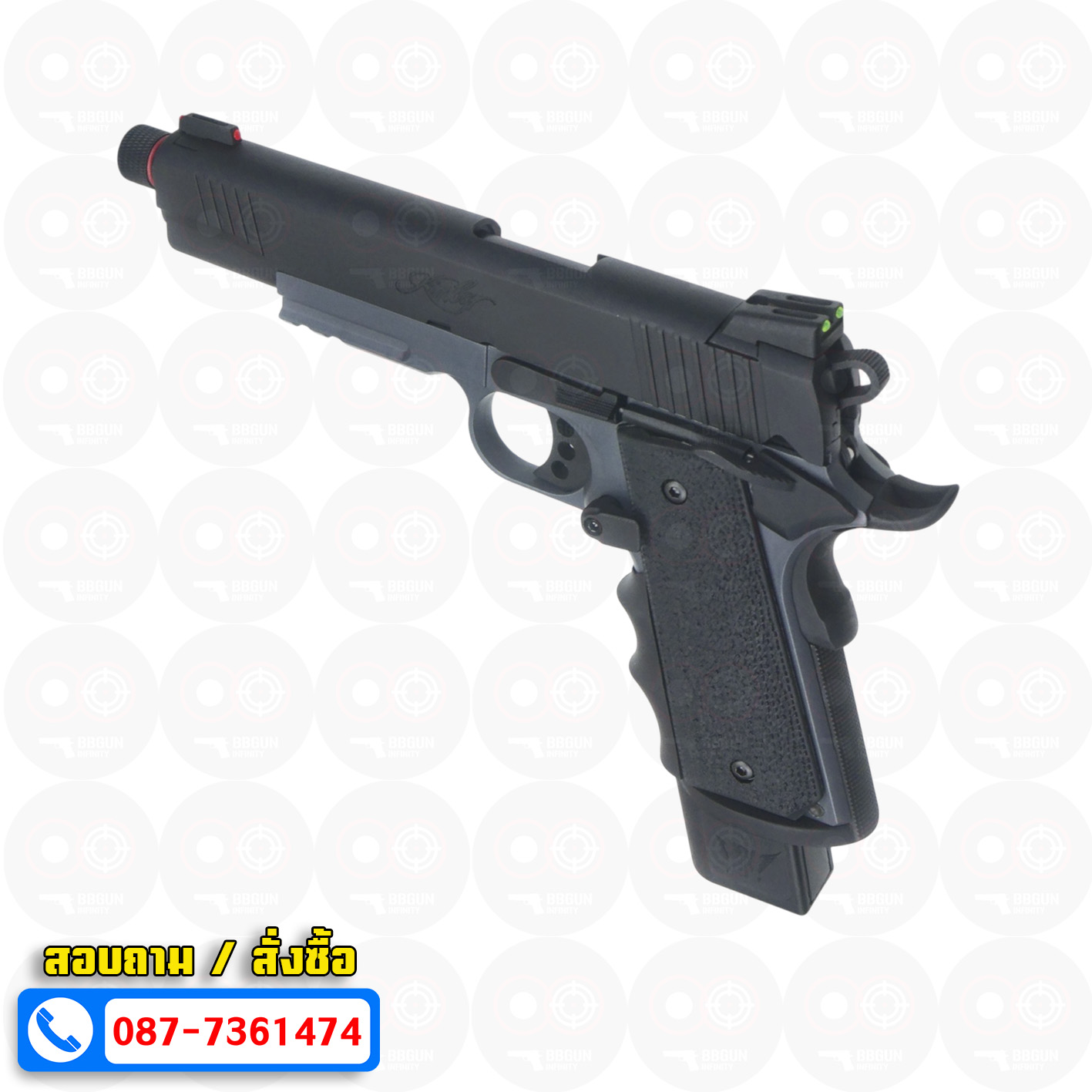 บีบีกันอัดแก๊ส Army Armament R32-2 Kimber Custom สีดำเทา (Grey) BB GUN