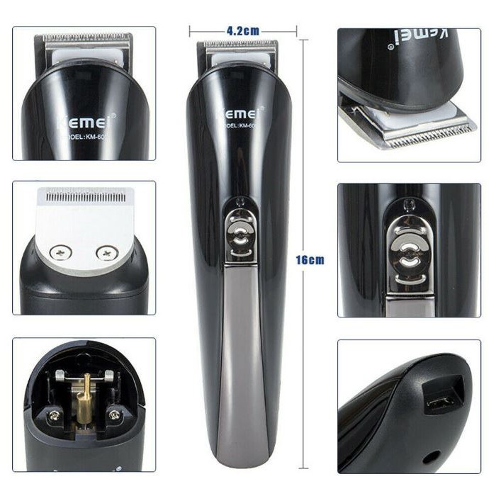 Kemei ปัตตาเลี่ยน ชาร์ตไฟได้ รุ่น KM-600 SUPER GROOMING KIT (11 IN 1) (((ยอดฮิต สุดคุ้ม)))