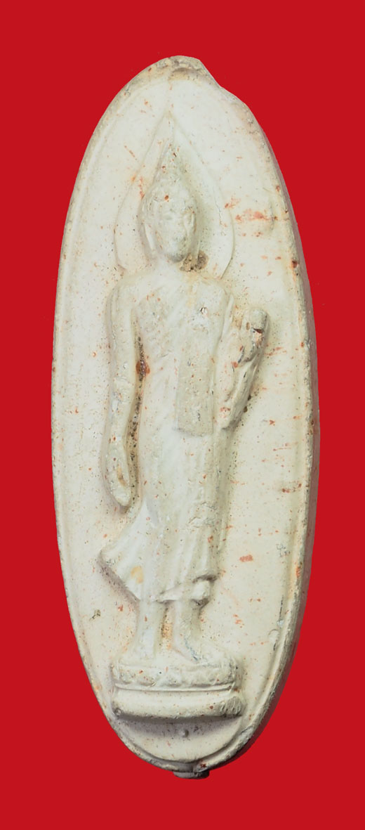 ขายแล้ว*35155 พระพุทธลีลา 25 พุทธศตวรรษ ปี 2500 เนื้อดิน 9.1