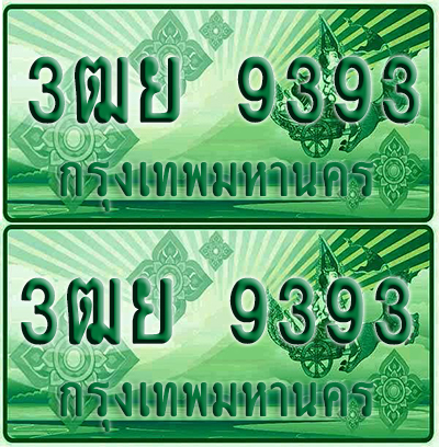 ป้ายประมูล 9393 เลขรถ 3ฒย 9393 กระบะแคป (1)