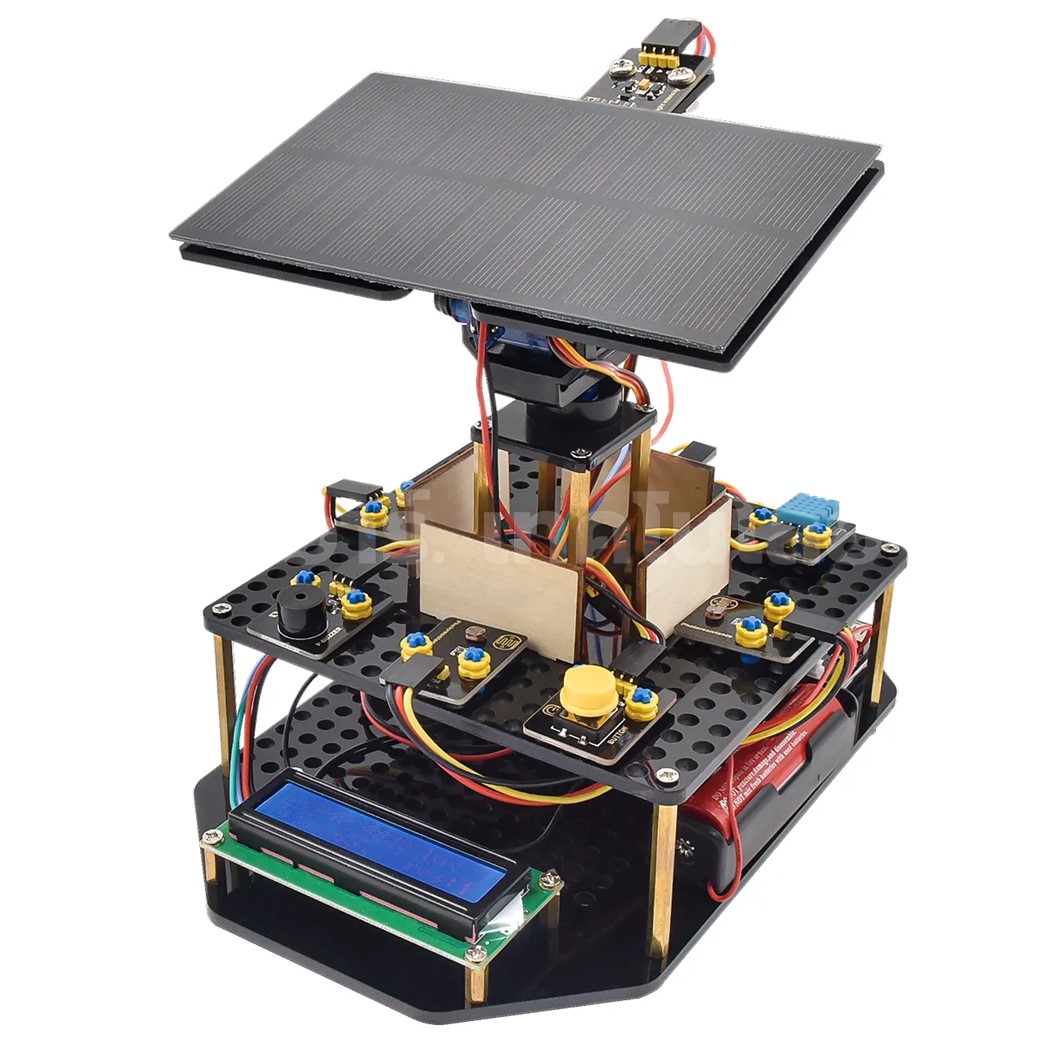 KEYESTUDIO ชุดระบบติดตามพลังงานแสงอาทิตย์ Smart Solar Tracking System Kit For Arduino ชุดทดลองโซล่าเซลล์ Solar Tracker System