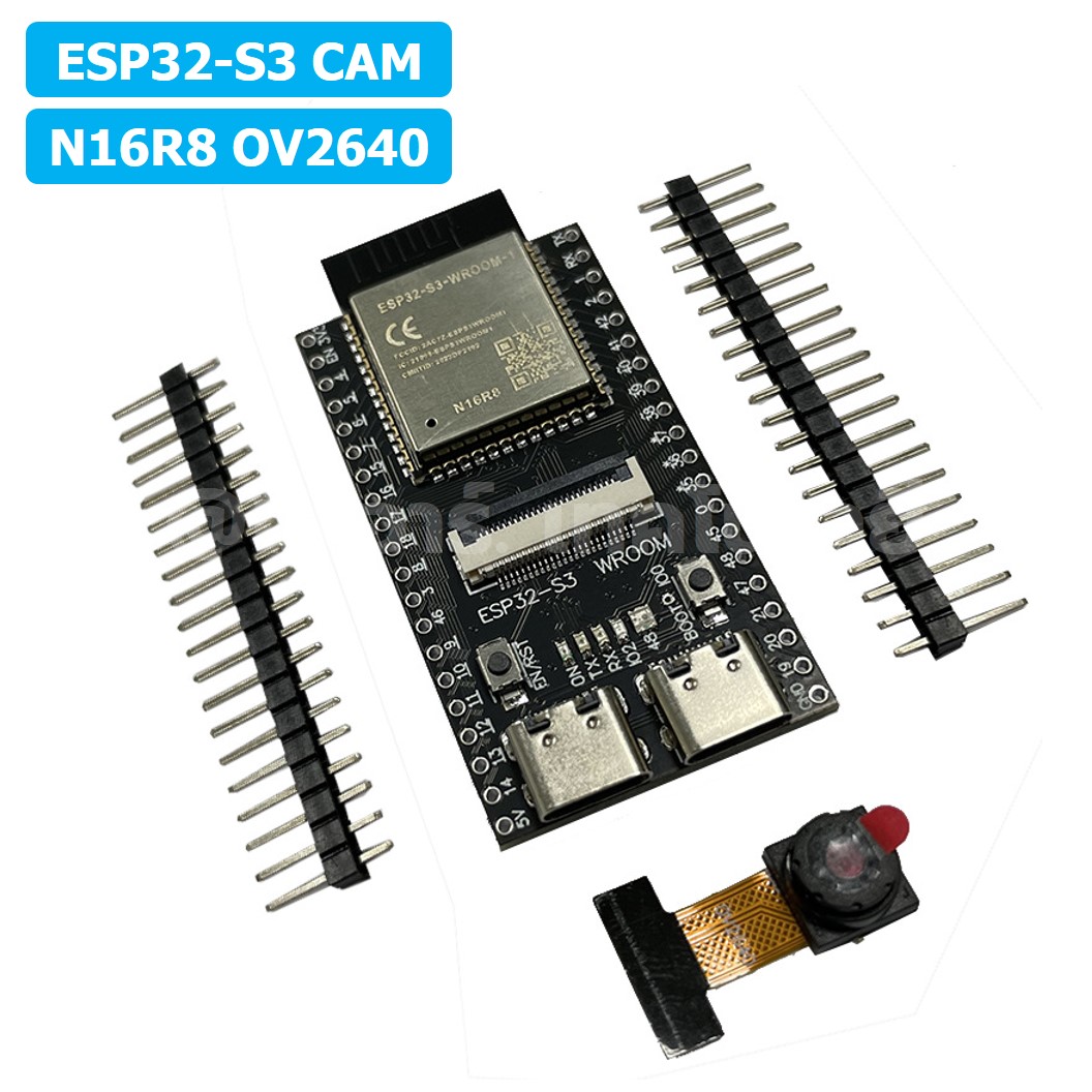 CB007 บอร์ด ESP32-S3 CAM N16R8 OV2640 Expressif ESP32-S3 WROOM WiFi+Bluetooth Board ESP-32-S3 Camera โมดูลกล้อง