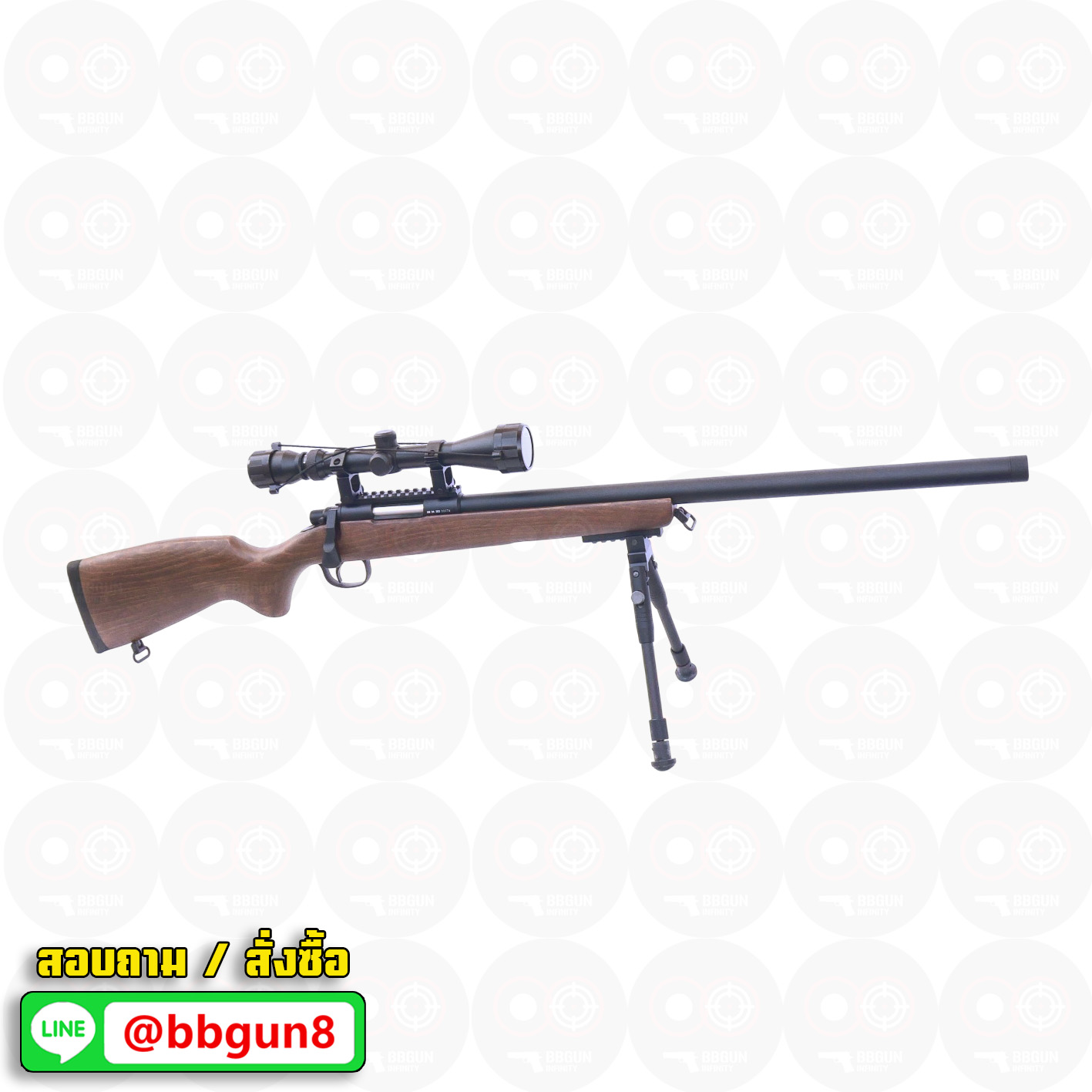 บีบีกันสไนเปอร์ไรเฟิล Double Bell 202 VSR-10 พันท้ายไม้แท้ Air Cocking - Real Wood BB GUN Sniper Rifle