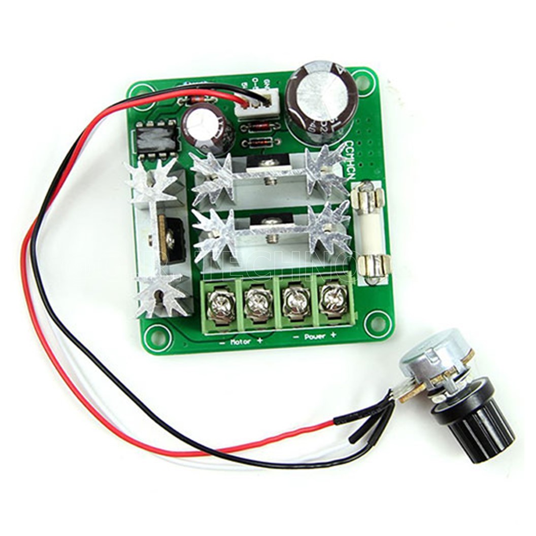 (1ชิ้น) NA383 ที่ควบคุมความเร็ว PWM มอเตอร์ ปรับค่าได้ DC Motor PWM Universal PWM Stepless Speed Regulating Switch, Governor, High Efficiency (Input Voltage 6-90VDC 15A)