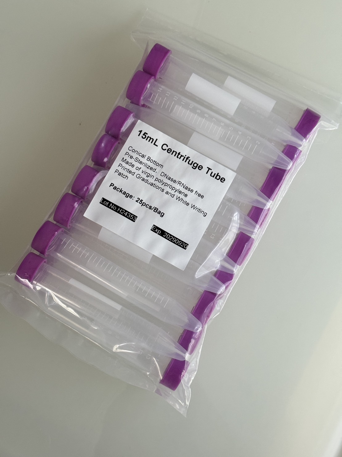 Centrifuge tube plastic แบบก้นแหลม ขนาด 15 ML