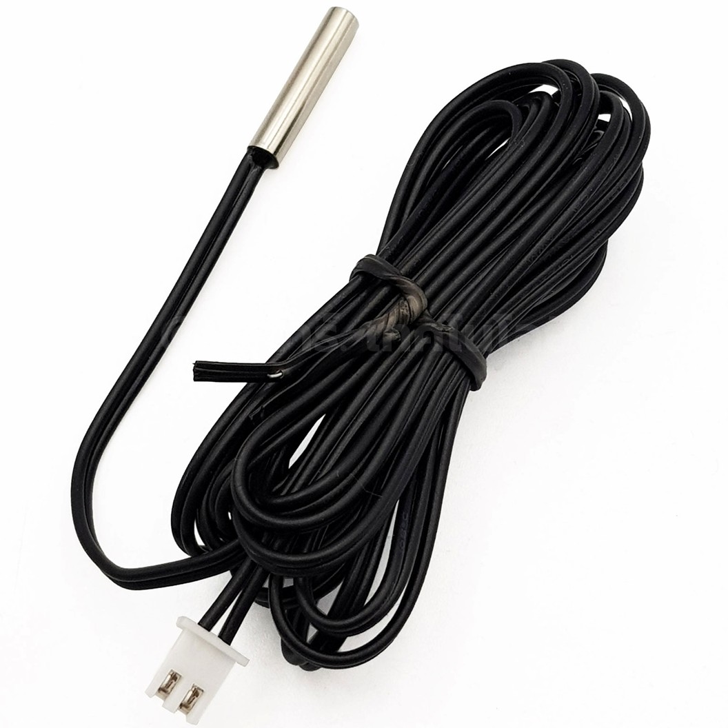 NTC 3950 10k เซนเซอร์วัดอุณหภูมิกันน้ำ แบบ 2สาย (-20 to 105°C) NTC Thermistor Temperature Sensor Waterproof Probe Cable 5*25.5mm 1% accuracy
