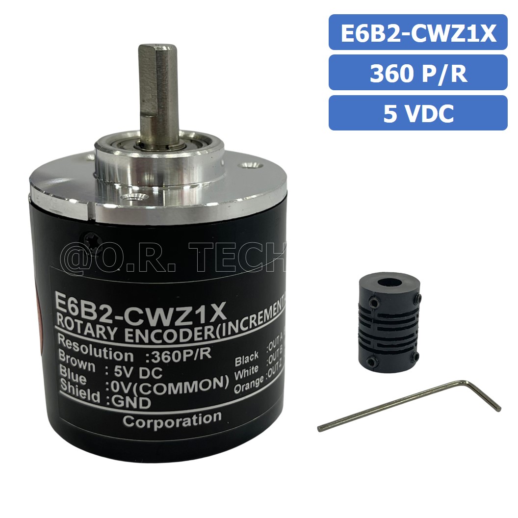 (1ชิ้น) E6B2-CWZ1X 360P/R 5VDC โรตารี่เอ็นโค้ดเดอร์ ROTARY ENCODER INCREMENTAL