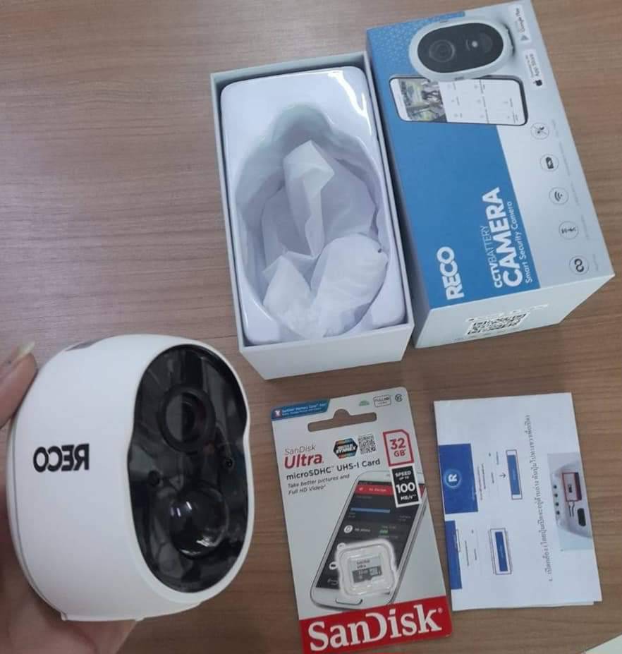 กล้องวงจรปิด ใส่ซิม 4G Reco กันน้ำฝน ดูออนไลน์ Online Camera CCTV