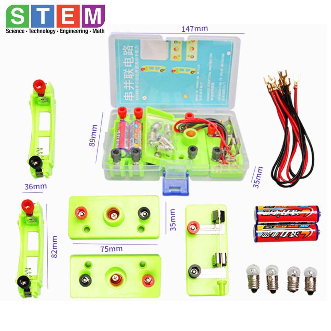 T-S102 ชุดทดลอง วงจรไฟฟ้าเบื้องต้น Basic Electric Circuit ชุดทดลองต่อวงจรไฟฟ้าพื้นฐาน Electronic circuit เสริมพัฒนาการ เสริมการศึกษา วงจรไฟฟ้าพื้นฐาน