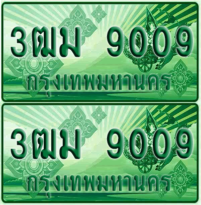 ป้ายประมูล 9009 เลขรถ 3ฒม 9009 กระบะแคป (6)