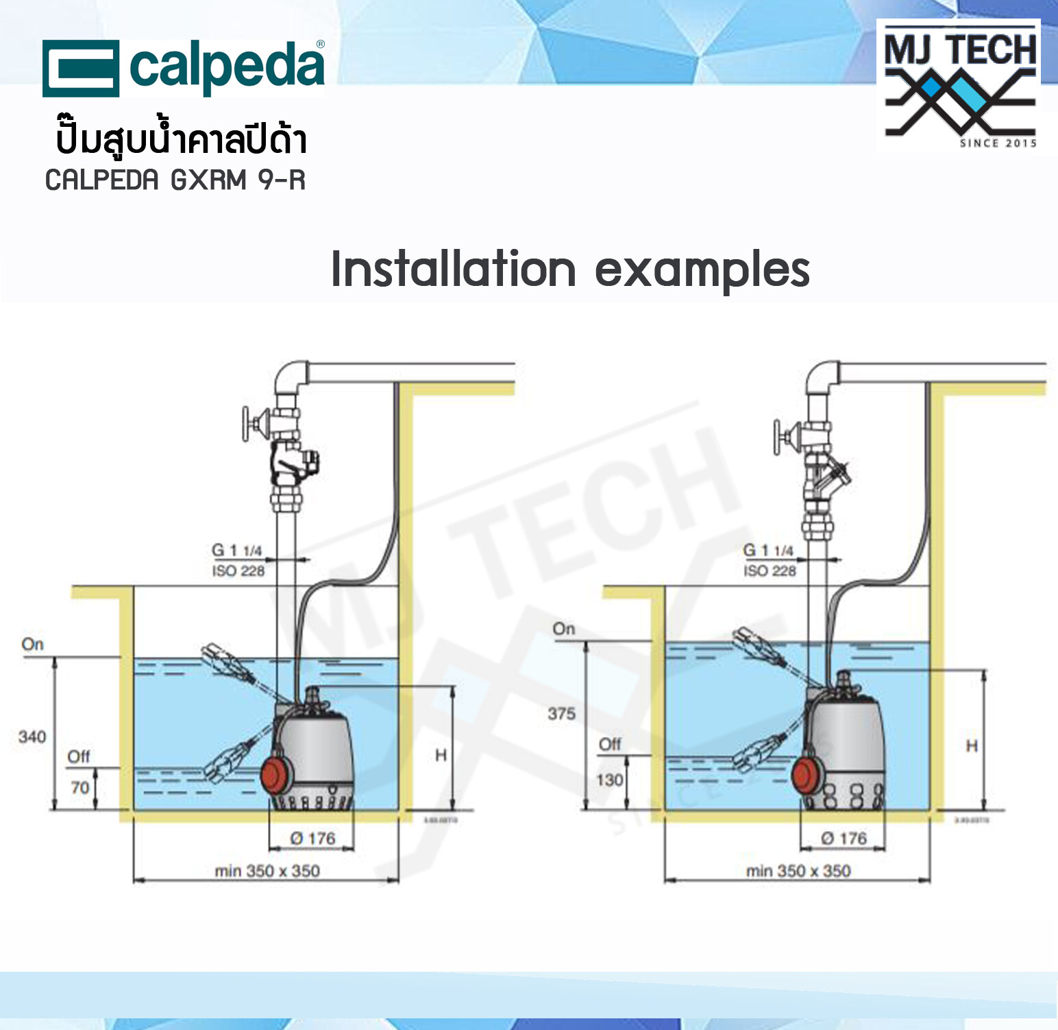 Calpeda ปั๊มสูบน้ำแบบจุ่ม รุ่น GXR สำหรับ สูบระบายน้ำทิ้ง หมุนเวียน น้ำบ่อปลาคาร์ฟ หรือ งานอเนก ประสงค์ ทั่วไป ความเร็ว 2900 รอบ/นาที 250 แรงม้า