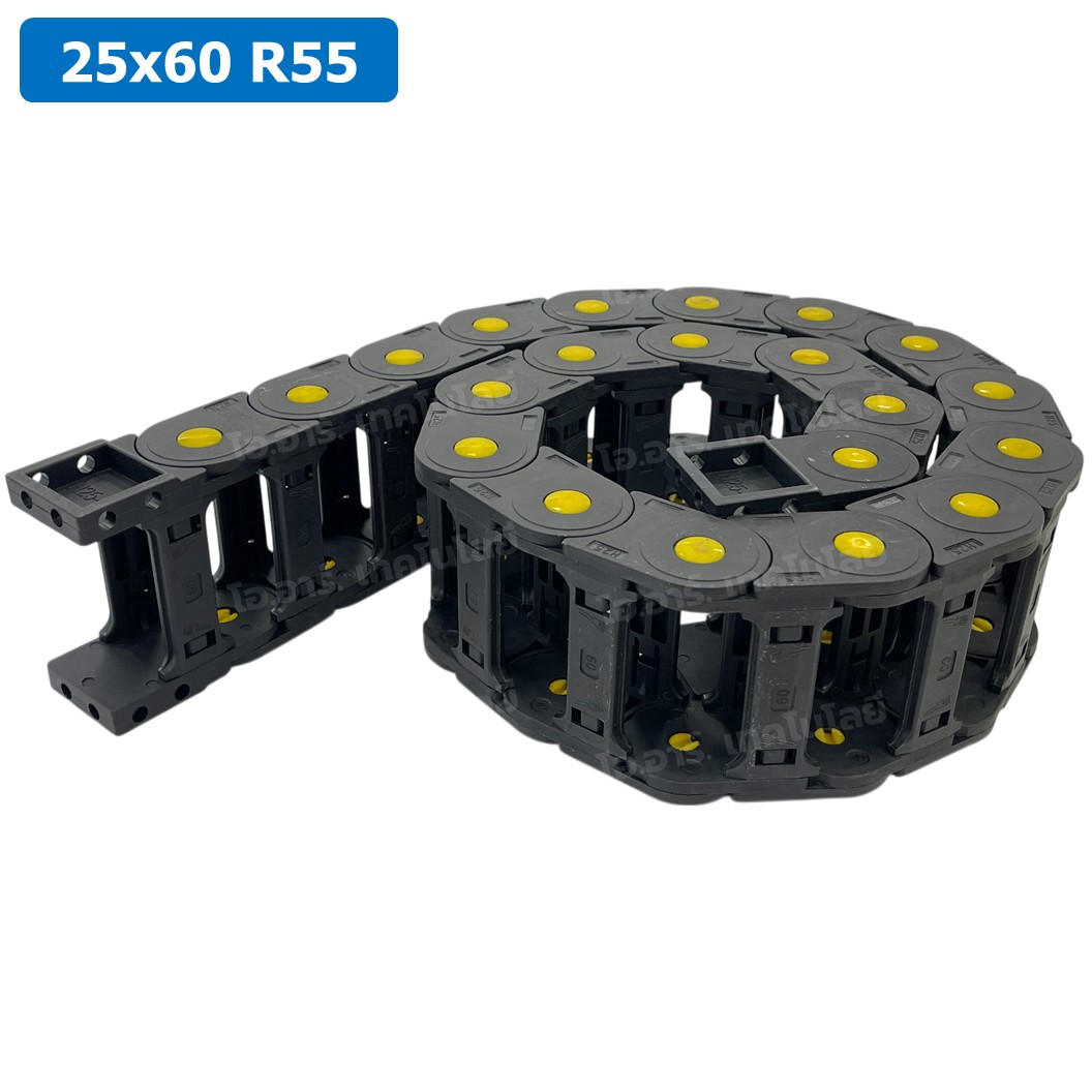 DC-25x60 R55 รางกระดูกงู รางสายไฟ 25x60x1000mm Drag chain engraving machine รางกระดูกงูร้อยสายไฟ Cable Dragchain รางร้อยสายไฟ