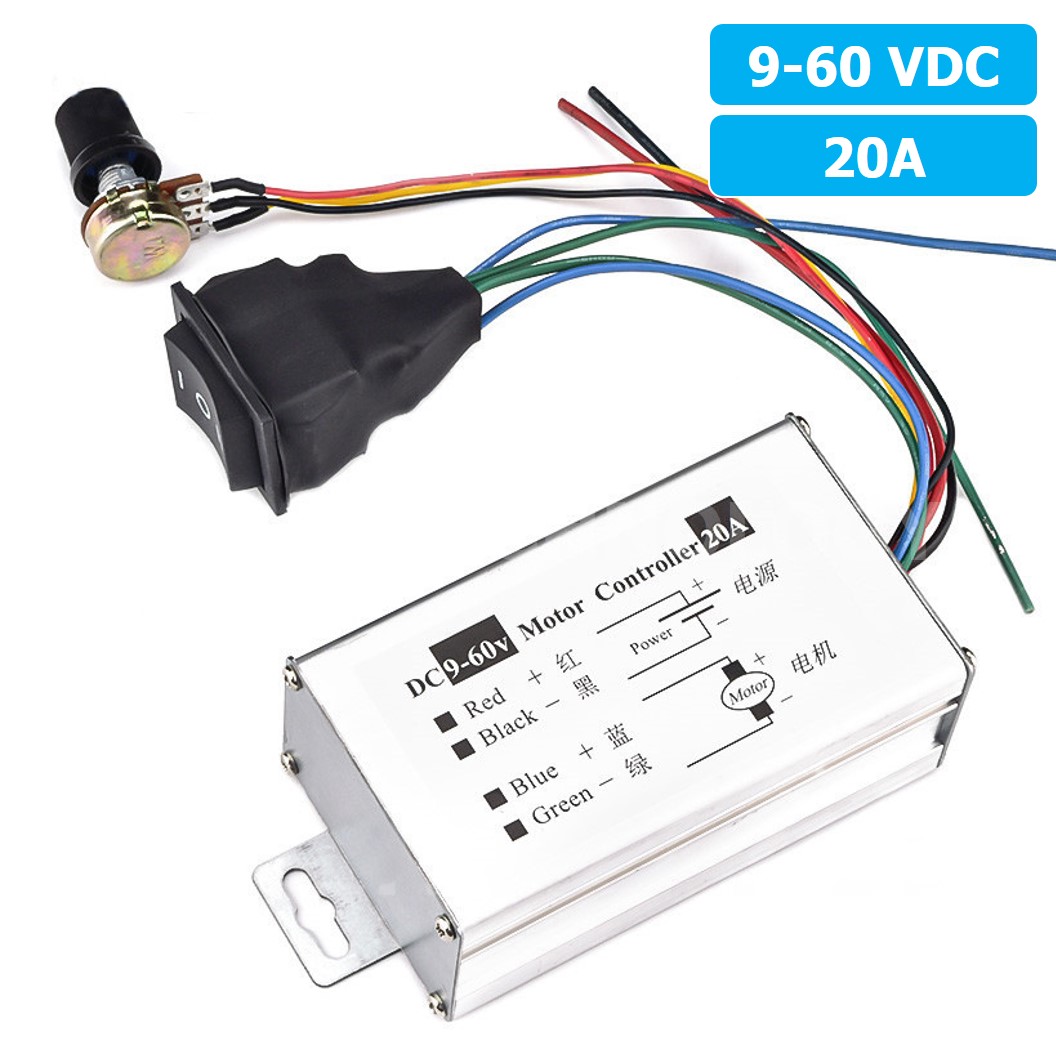 (1ชิ้น) NA449 โมดูลขับมอเตอร์ ควบคุมความเร็ว DC Motor Speed Controller PWM 9-60V กระแสสูงสุด 20A